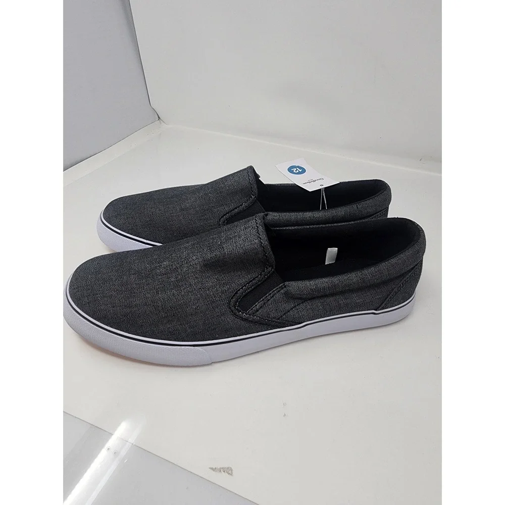 Goodfellow & Co Mens Phillip Slip On Sneakers Gray Cotton Casual Size 12